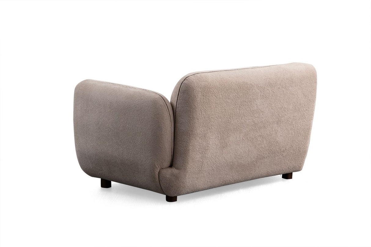 Pavia 3-Sitzer-Sofa aus cremefarbenem Samt, 345 cm, 100 % Polyester