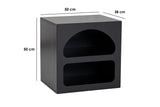 Nachttisch Liva Black Melamin 50x50x38 cm