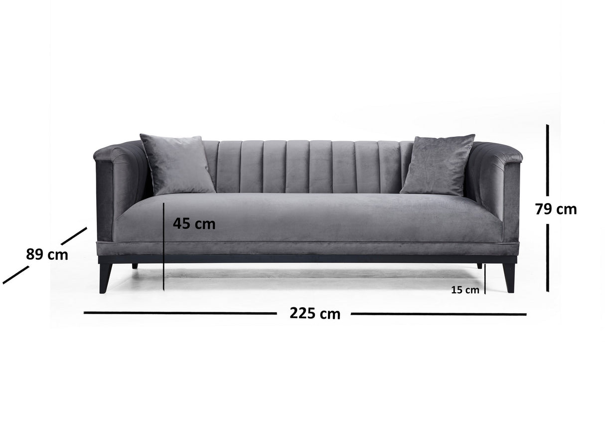 3-Sitzer-Sofa Trendy Dunkelgrau