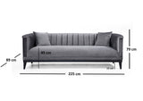 3-Sitzer-Sofa Trendy Dunkelgrau