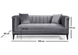 2-Sitzer-Sofa Trendy Dunkelgrau