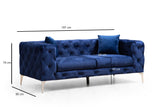 2-Sitzer-Sofa Como Marineblau