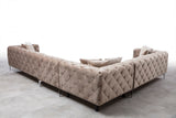 Ecksofa links Como Beige