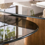 Set aus 2 Marea dreieckigen Couchtischen aus Bronze und Glas, 91x71 cm 