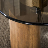 Bio-Couchtisch brauner Rauchglas-Eichen-Look Thor 130 cm