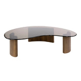 Bio-Couchtisch brauner Rauchglas-Eichen-Look Thor 130 cm