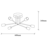 Deckenlampe Schwarz Metall Sentinel 