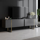 TV -Möbel Luxus Anthrazit Gold Melamin 180x50x30 cm