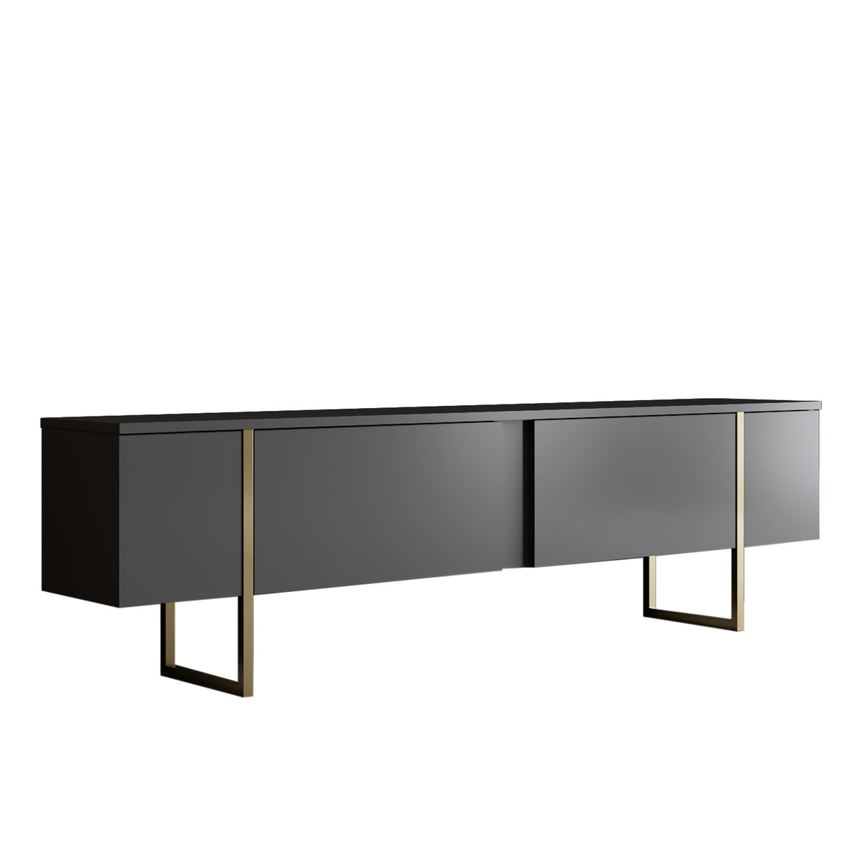 TV -Möbel Luxus Anthrazit Gold Melamin 180x50x30 cm