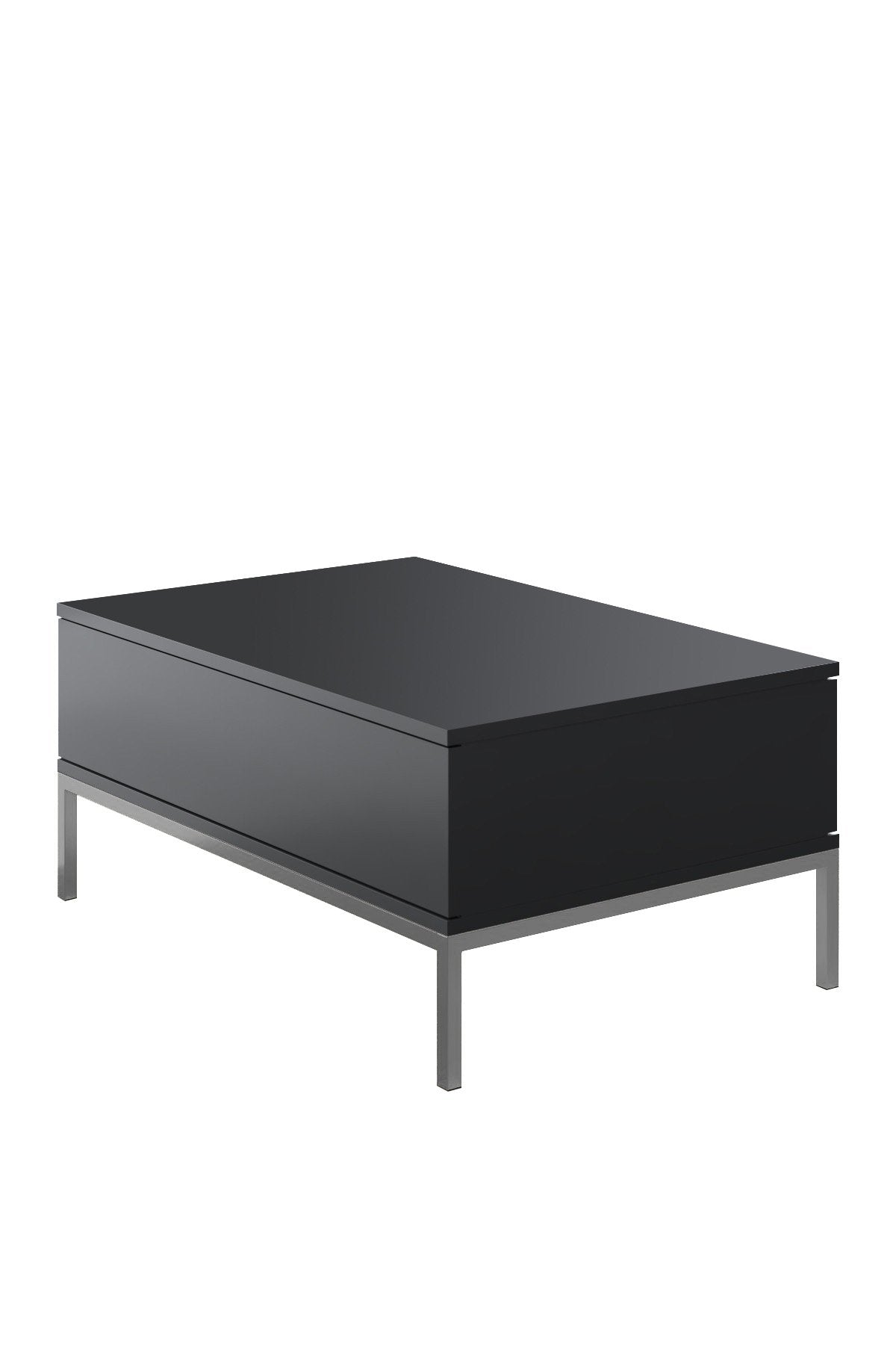 Möbelset Anthrazit Lord - Couchtisch + TV-Schrank + Sideboard - Silberrahmen