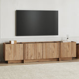 Lowen TV-Schrank in Eichenoptik 180 cm, Atlantische Kiefer und anthrazitfarbenes Melaminholz