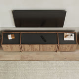 Lowen TV-Schrank in Eichenoptik 180 cm, Atlantische Kiefer und anthrazitfarbenes Melaminholz