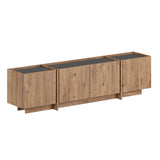 Lowen TV-Schrank in Eichenoptik 180 cm, Atlantische Kiefer und anthrazitfarbenes Melaminholz