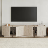 Lowen TV-Schrank Travertin 180 cm Melaminbeschichtetes Holz