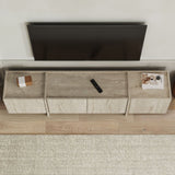 Lowen TV-Schrank Travertin 180 cm Melaminbeschichtetes Holz