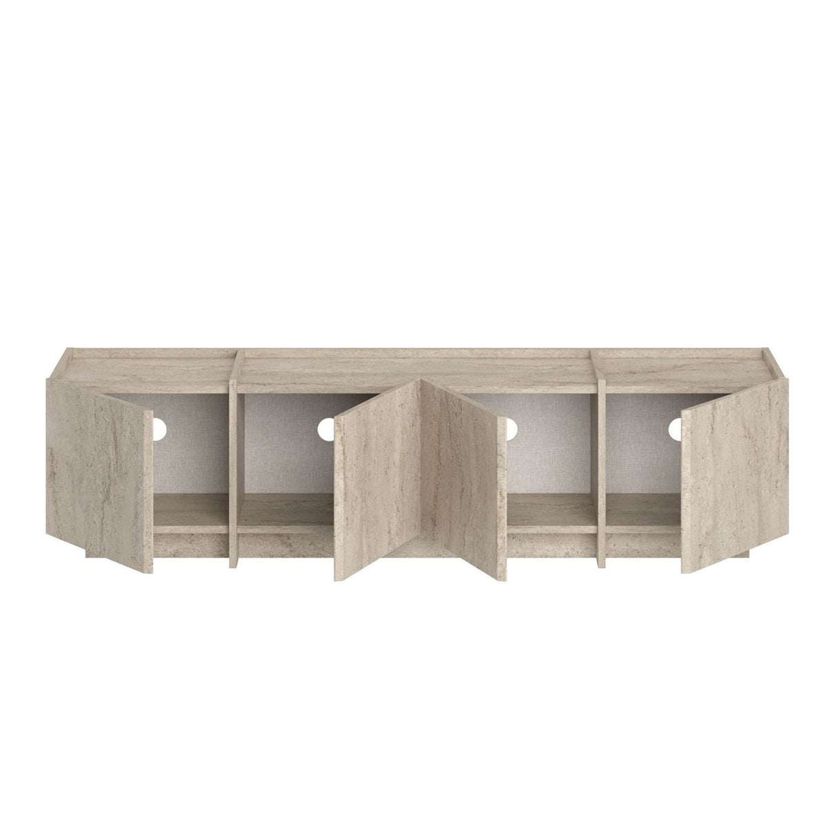 Lowen TV-Schrank Travertin 180 cm Melaminbeschichtetes Holz