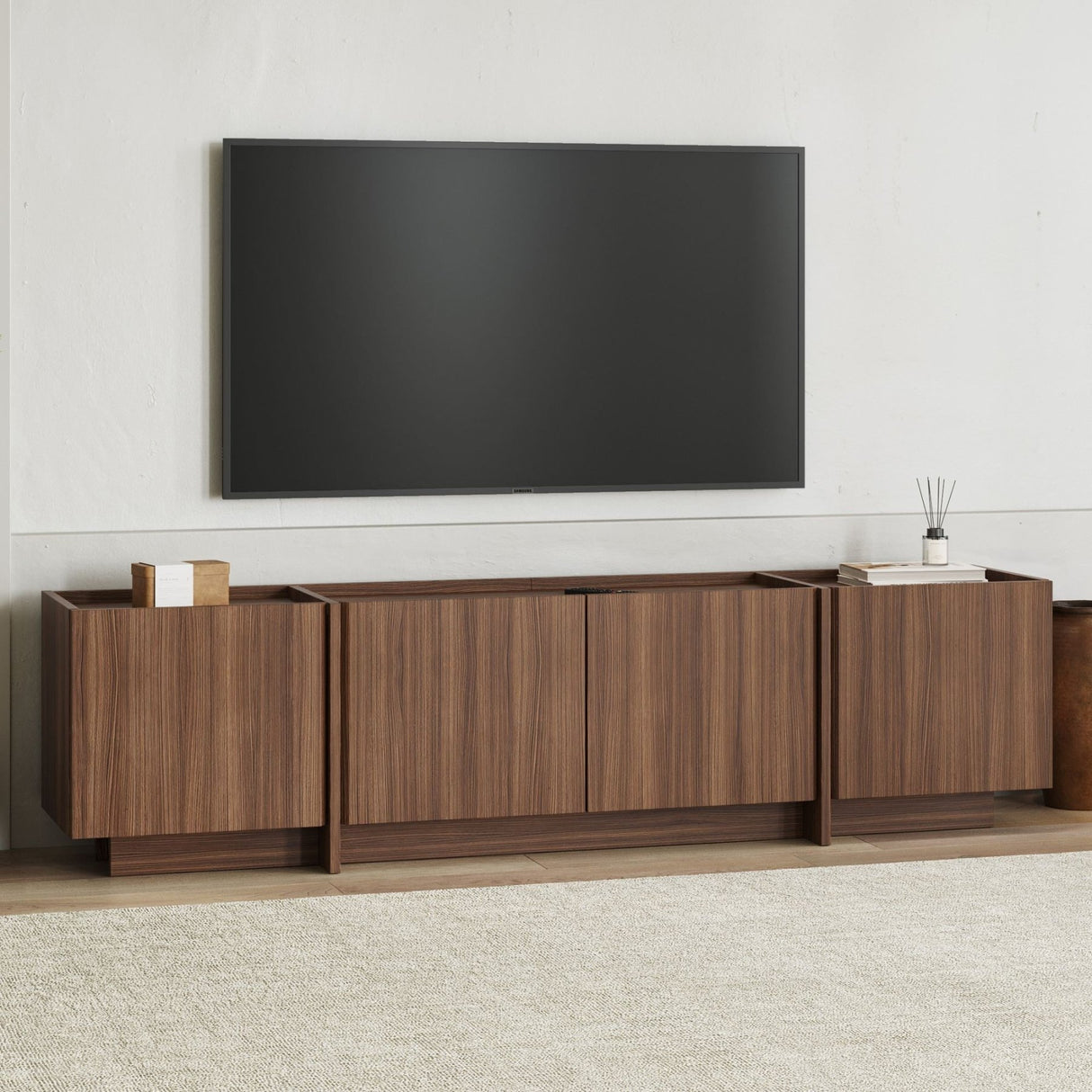 Lowen TV-Schrank aus Milano-Walnuss, 180 cm, melaminbeschichteter Holzverbundstoff