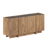 Dorma Beistelltisch in Eichenoptik 180 cm, Atlantische Kiefer und anthrazitfarbenes, melaminbeschichtetes Holz