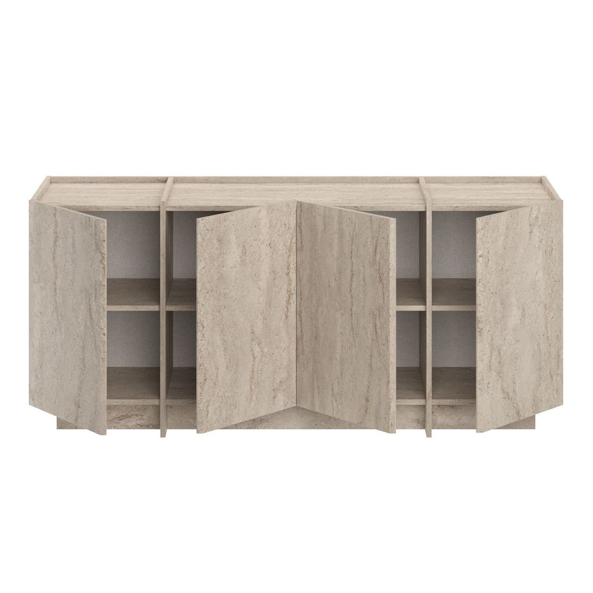 Dorma Konsolentisch Travertinoptik 180 cm Melaminbeschichtetes Holz