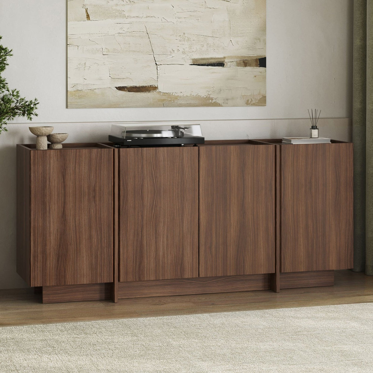 Dorma Konsolentisch in Milano-Walnuss 180 cm Melaminbeschichteter Holzverbundstoff