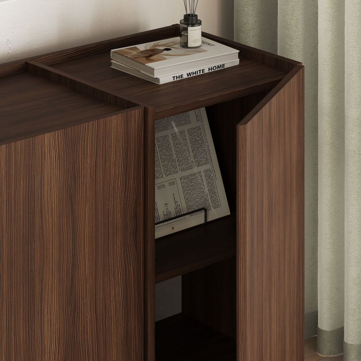 Dorma Konsolentisch in Milano-Walnuss 180 cm Melaminbeschichteter Holzverbundstoff