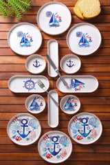 KAHSER14-MARINE Weiß Blau Rot 100 % KERAMIK 6 cm breit