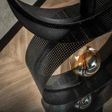 Stehlampe Fons 3-Licht-Ringe Metall Schwarz 
