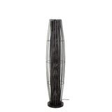 Vloerlamp Liora 3-lichts cylinder mesh zwart 120 cm