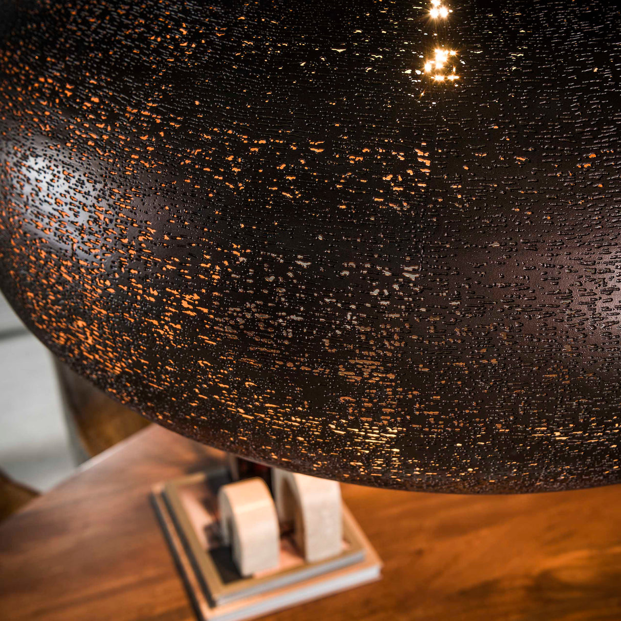 Hängelampe 1-flammig Antikkupfer Chase Ø90 cm