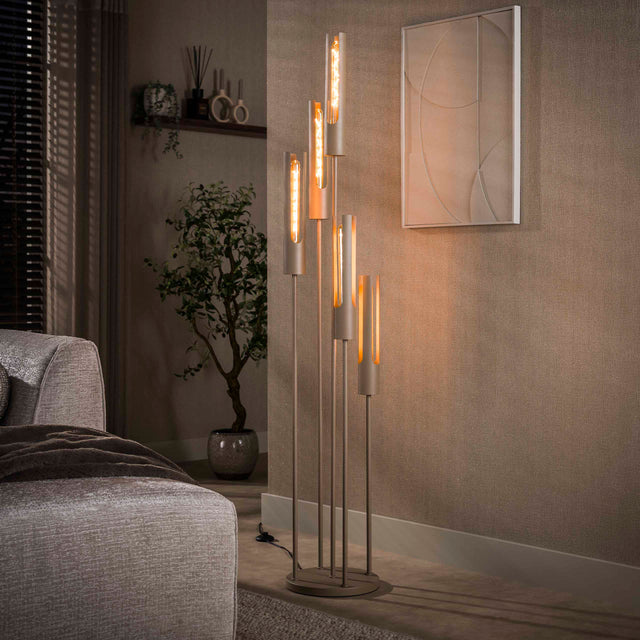 Vloerlamp - Vloerlamp Judy 5 - lichts getrapt beige - Dimehouse