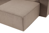 Modulare Bank 3-Sitzer mit Hocker Fora Brown