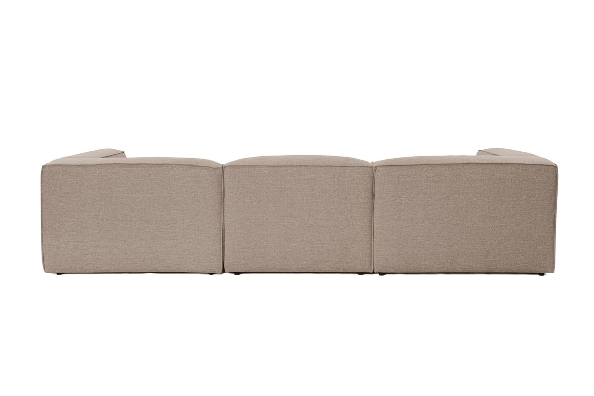 Modulare Bank 3-Sitzer mit Hocker Fora Brown