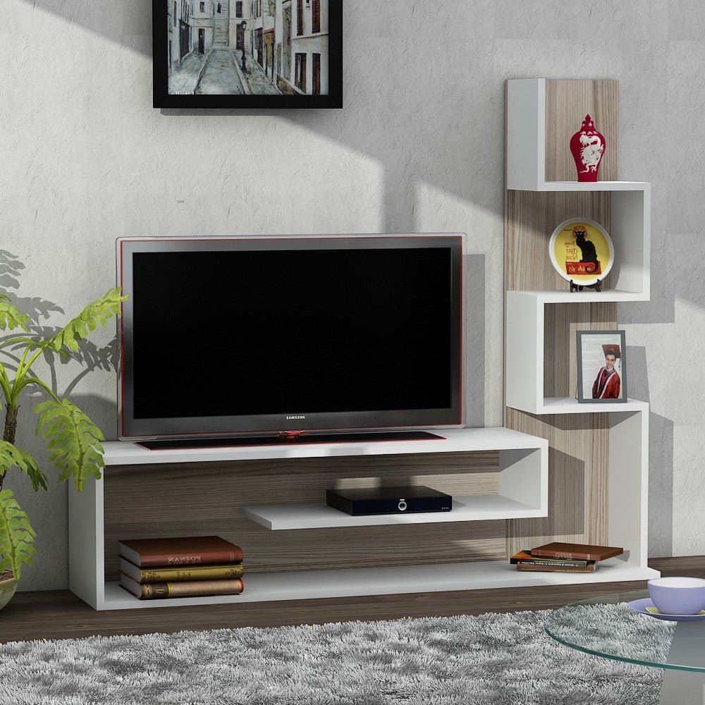 TV -Möbel Set Metehan White Cordoba Melamin 120x33.1x cm