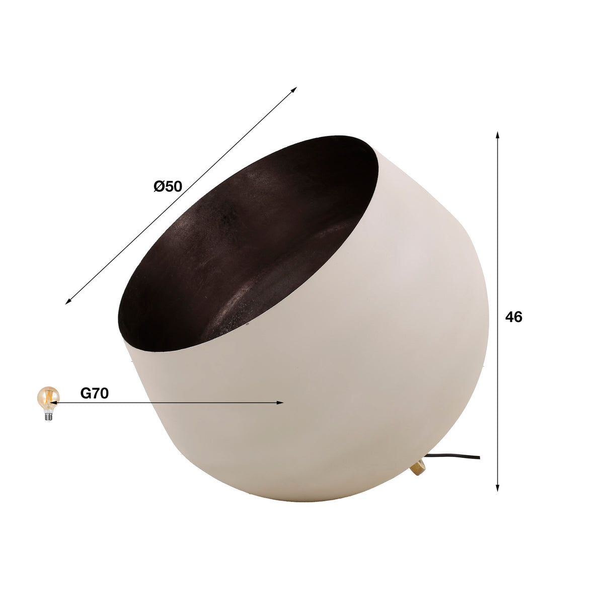 Lampe Basel naturgrau