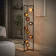 Stehlampe - Industriell Stehlampe Ada 9 - helle farbige Glasecke - Dimehouse