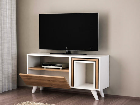 TV -Möbel Set Novella White Walnut Melamine 90x51x29.5 cm