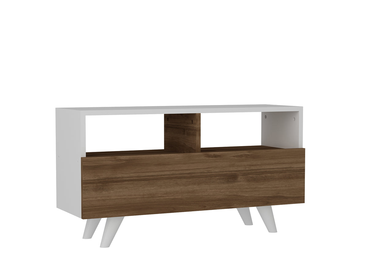 TV -Möbel Novella White Walnut Melamine 90x50.6x29.5 cm