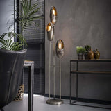 Vloerlamp Kenzie DH Interior Zilver LxBxH 173x34x33 Zilver Sfeerfoto schuin vooraanzicht