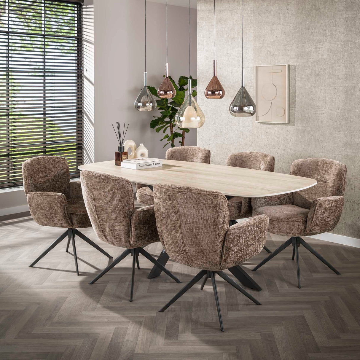 Noxen 5-Licht-Hängelampe Schwarz 123 cm 