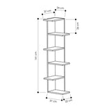 Bücherregal Saso White Melamin 37x141x24 cm