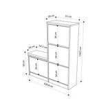 Schuhschrank Dude weißes Melamin 105x118.5x26 cm