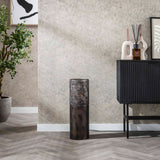 Stehlampe Zylinder Brick 60 cm schwarz braun 