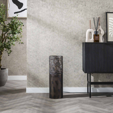 Vloerlamp cilinder Brick 60 cm zwart bruin