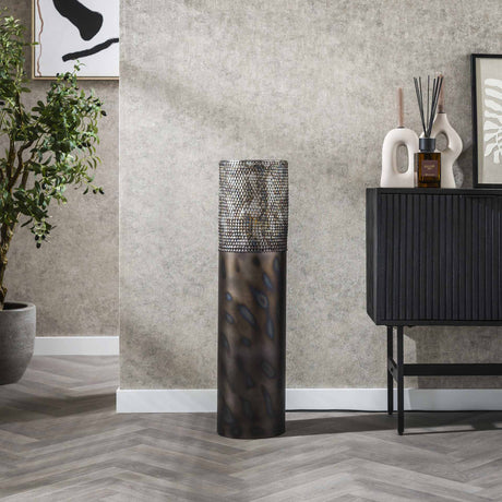 Vloerlamp cilinder Brick 90 cm zwart bruin