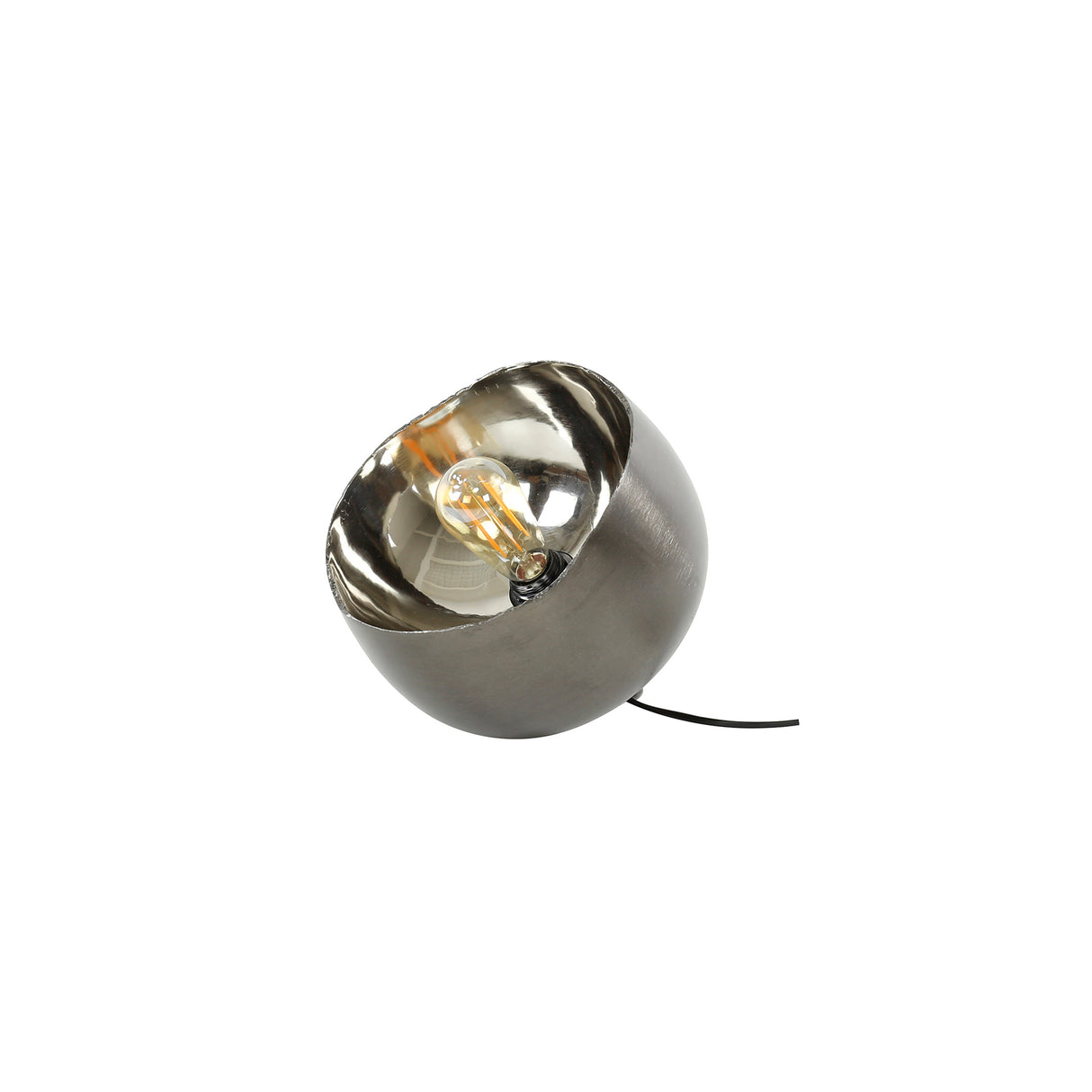 Oria Tischlampe Ø28 Spiegel Schwarz Nickel 