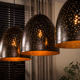 Industriell Hängelampe Kylian 3-Licht Metallbraun