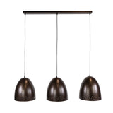 Industriell Hängelampe Kylian 3-Licht Metallbraun