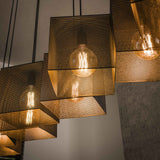 Hanglamp Wyatt 8-lichts mesh zwart