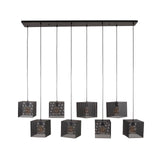 Hanglamp Wyatt 8-lichts mesh zwart
