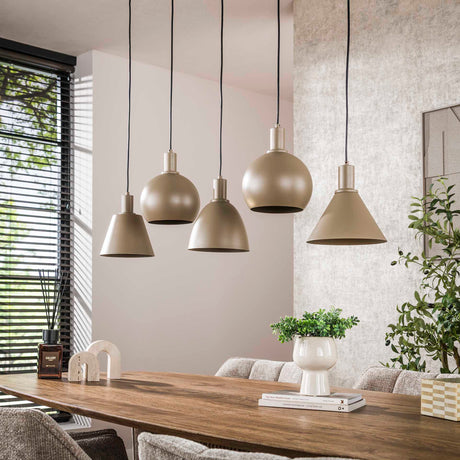 Hanglamp Nova 5-lichts - Beige - 120 cm